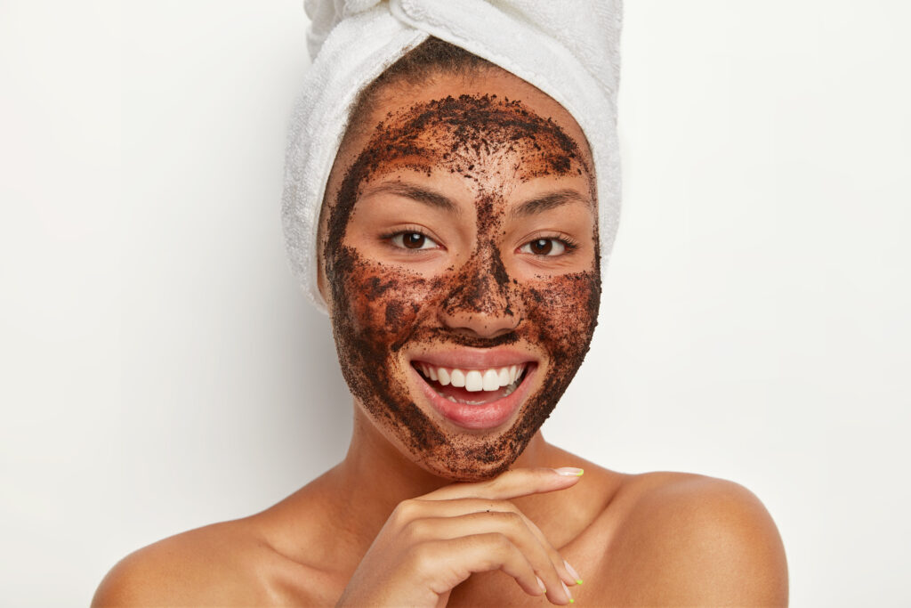 Applying Coffee scrub