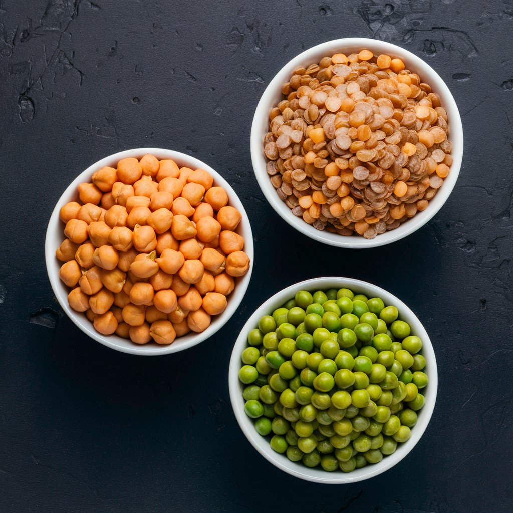 Chickpeas and lentils for healthy hair 