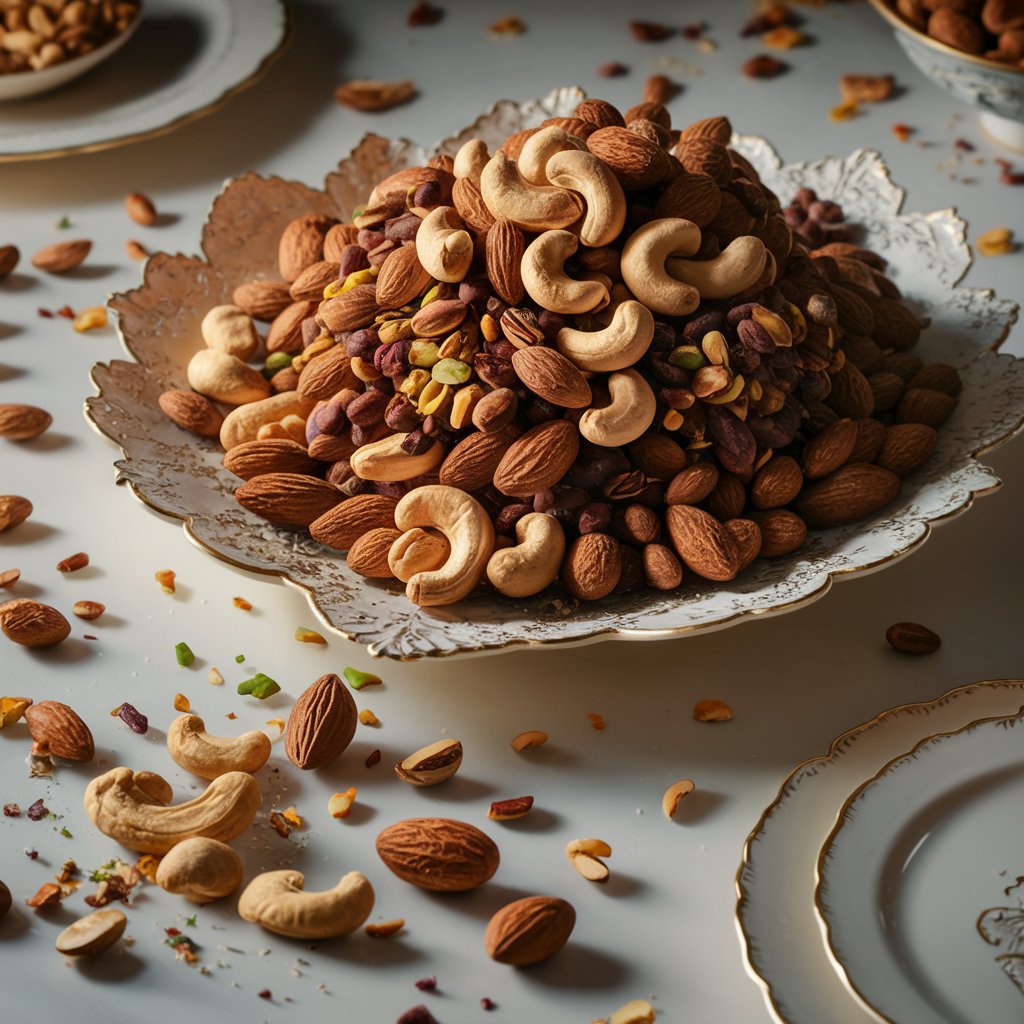 Badam, cashew, Pista and nuts for healthy hair